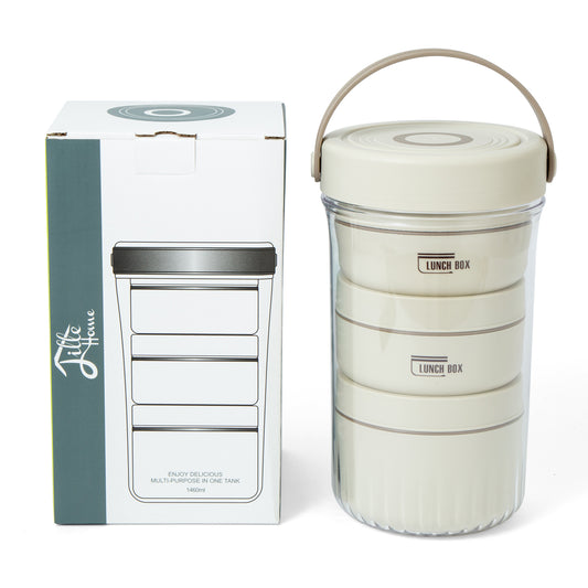 Lille Home Stainless Steel Thermal Bento Lunch Box, Set of 3