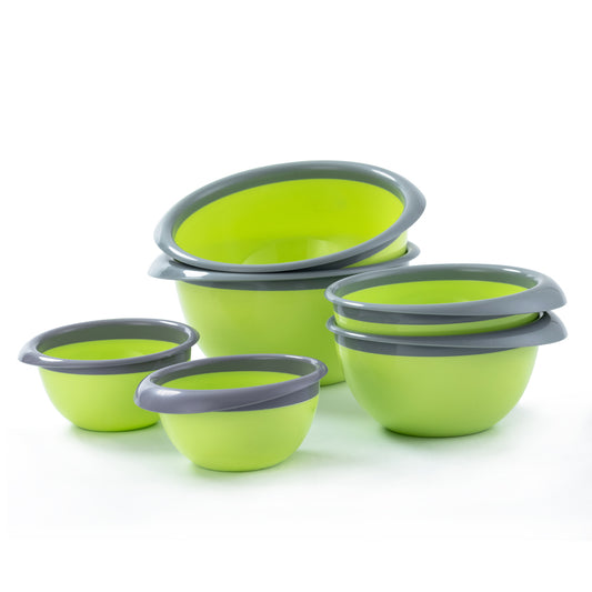 Lille Home Set of 6 Plastic Bowls with Handles