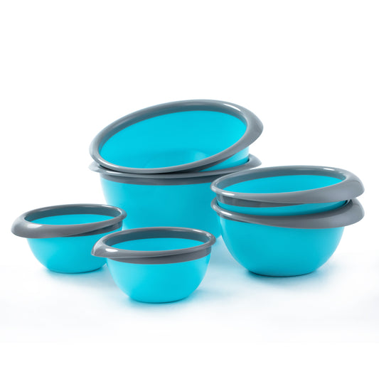 Lille Home Set of 6 Plastic Bowls with Handles