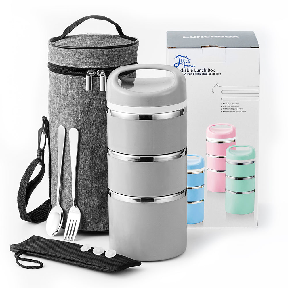 Stainless Steel Insulated Double Layer Lunch Box With Keep Warm