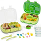 Lille Home 2-Pack Bento Lunch Box for Kids – 4-Compartment Lunch Containers