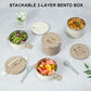Lille Home 3-Tier Stackable Stainless Steel Thermal Compartment Lunch Box