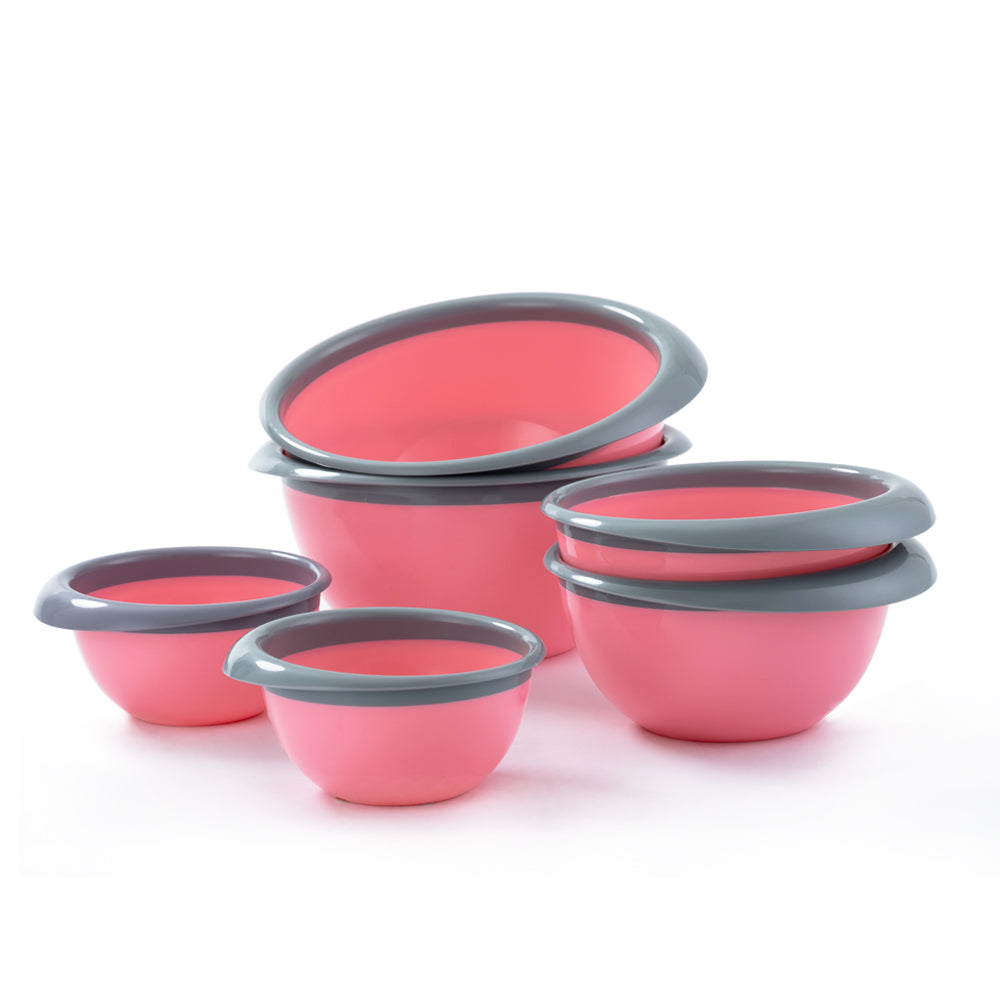 Lille Home Set of 6 Plastic Bowls with Handles