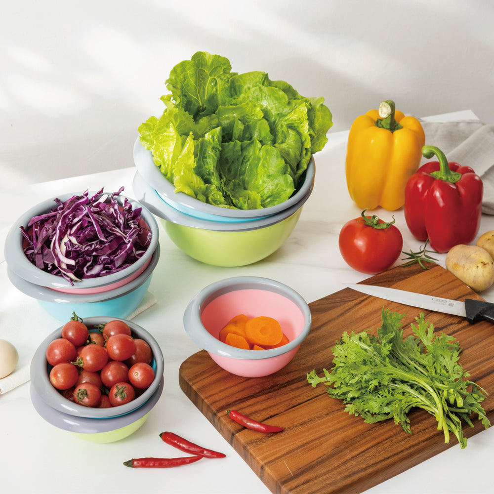 Lille Home Set of 6 Plastic Bowls with Handles
