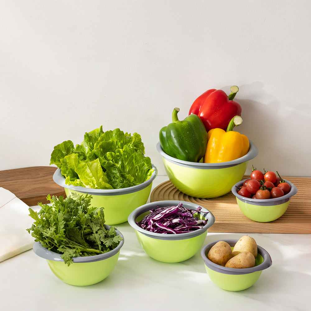 Lille Home Set of 6 Plastic Bowls with Handles