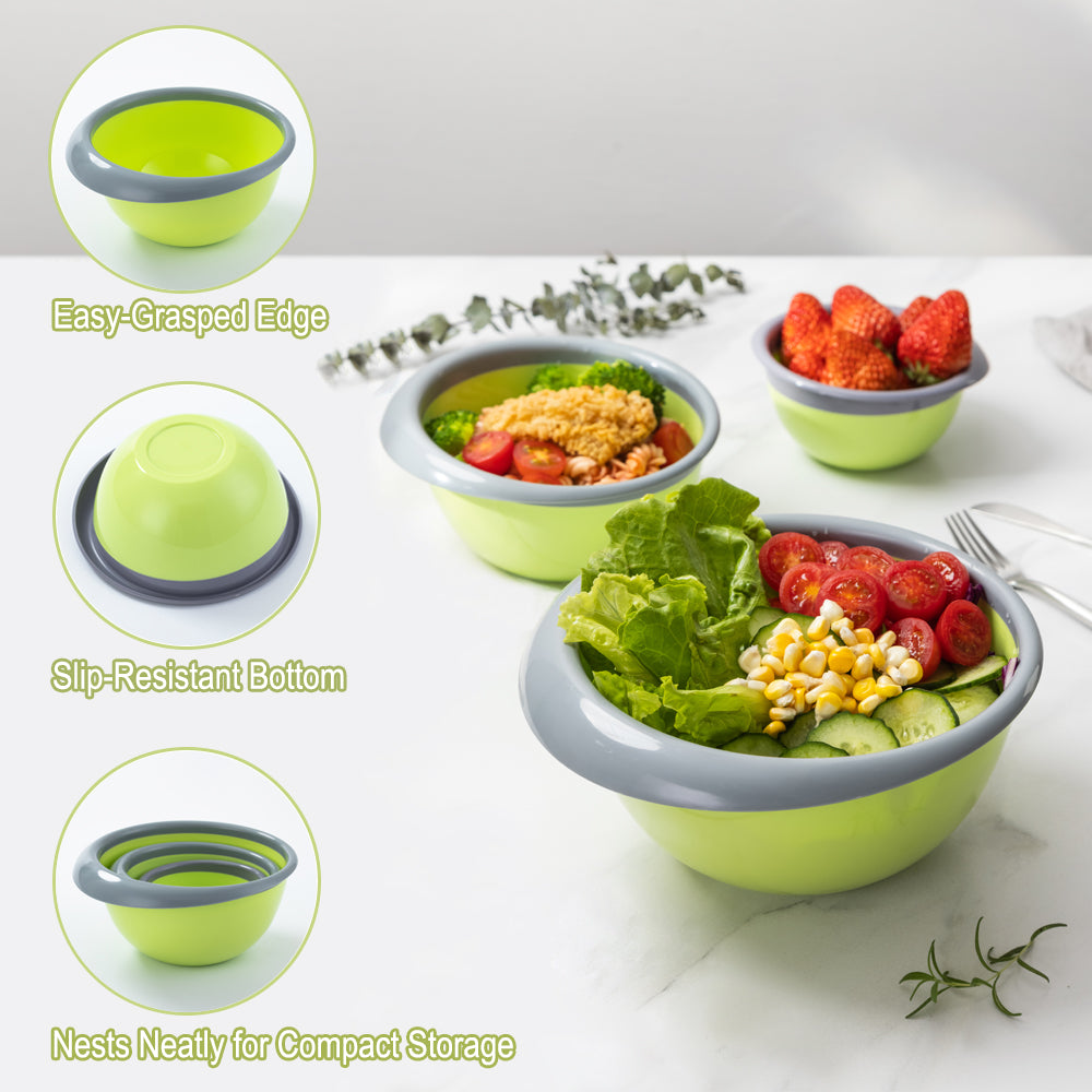 Lille Home Set of 6 Plastic Bowls with Handles
