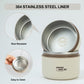 Lille Home Stainless Steel Thermal Bento Lunch Box, Set of 3
