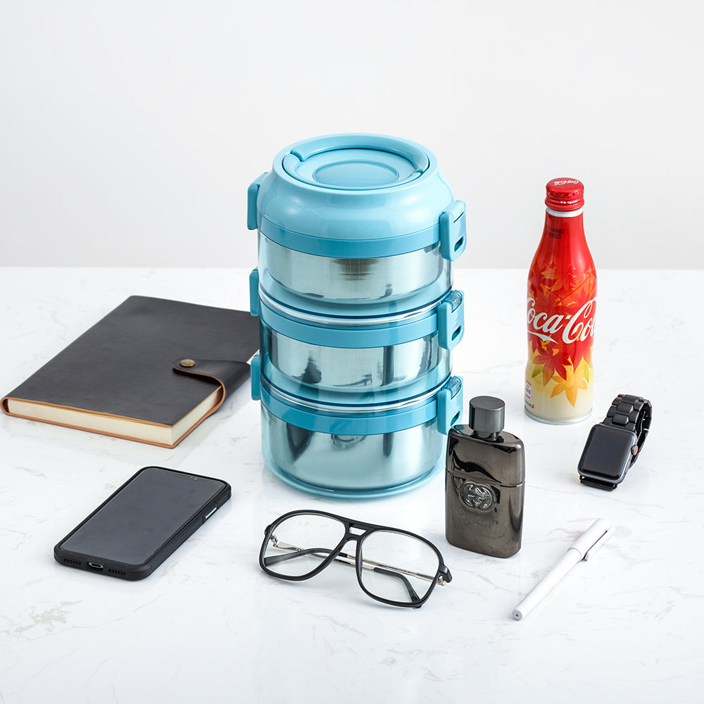 Voedselcontainer Stapelbaar Lekvrij Lille Home 1500ml Thermosfles - Vacuüm Geïsoleerde Roestvrijstalen Lunchbox 2 Laags Met Tas (Blauw) Warmhoud Lunchbox 6 Uur Voedselcontainer Stapelbaar Lekvrij Lille Home 1500ml Thermosfles - Vacuüm Geïsoleerde Roestvrijstalen Lunchbox 2 Laags Met Tas (Blauw) Warmhoud Lunchbox 6 Uur